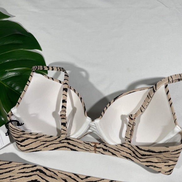 NWT‎ Shade Shore [ 34B ] Bikini Top + Cheeky Bottom [ Medium ] Animal Lurex - Picture 7 of 12
